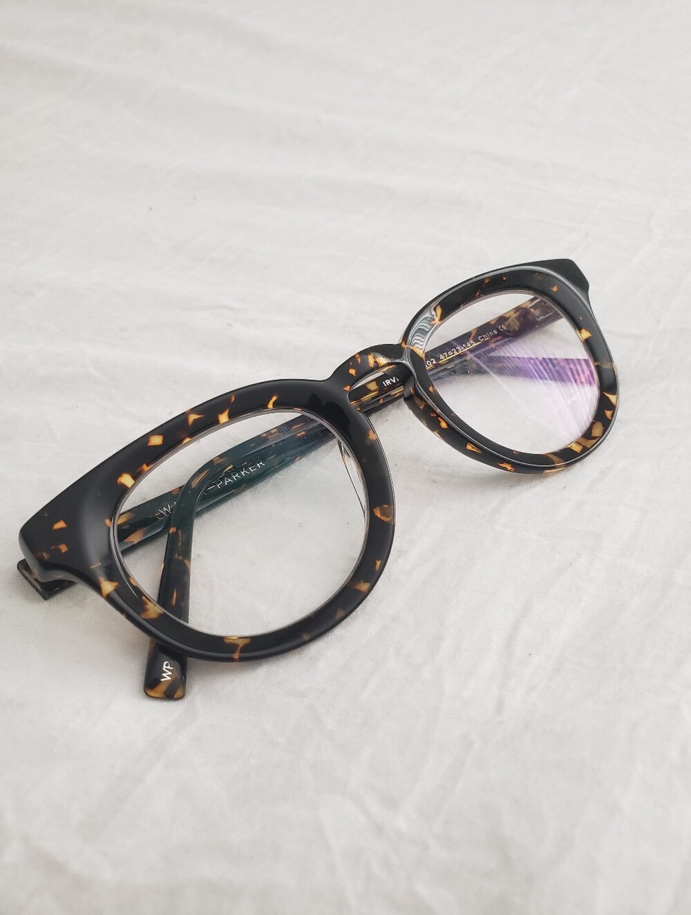 Warby Parker "IRVING" M302 47[]23 145 Tortoiseshell Round Sunglasses